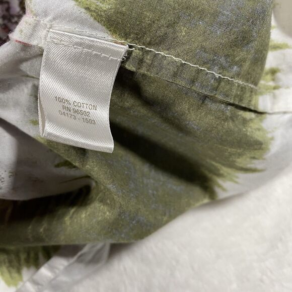 Cj Banks Women's Plus Sz 2X Loop Button Down Shirt Floral Boho Summer Cotton - Picture 5 of 7